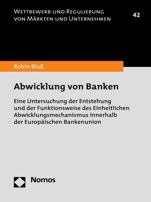 cover image of Abwicklung von Banken